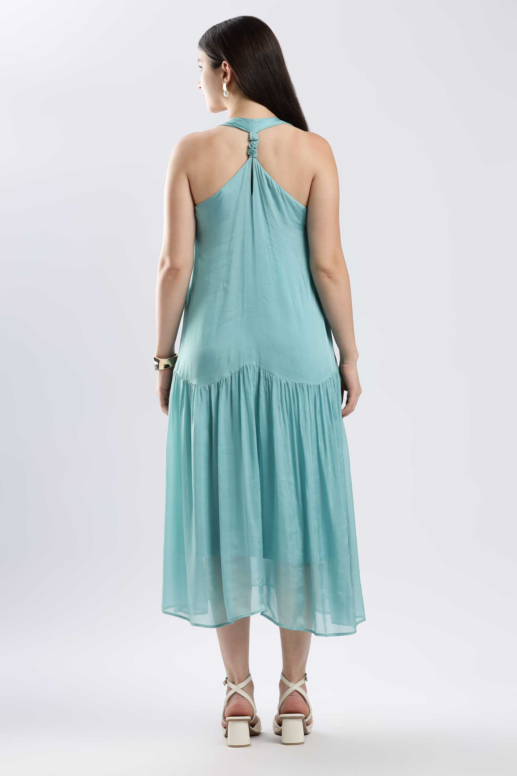 turquoise halter neck dress Turquoise Halter Boho Maxi Dress, Backless Bohemian Dress, Festival Dress Women, Goddess Maxi Dress, Spiritual Clothing, Bohemian Clothing